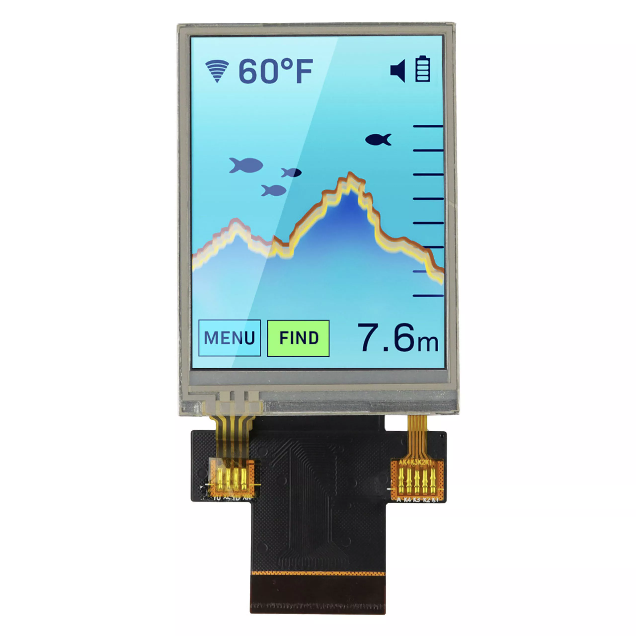 2,6 tum resistiv Touch IPS TFT -modul