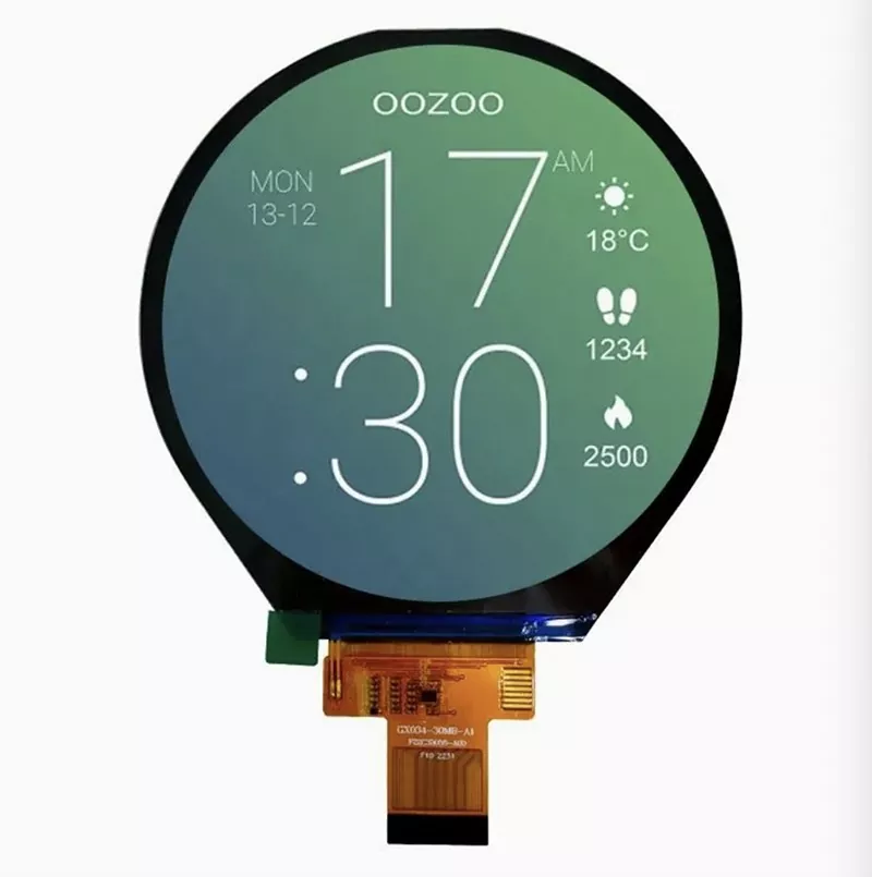 3,4 tum 800x800 Round IPS TFT -modul