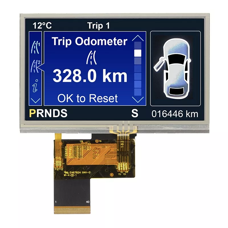 4,3 tum 480x272 Resistive Touch TFT -modul